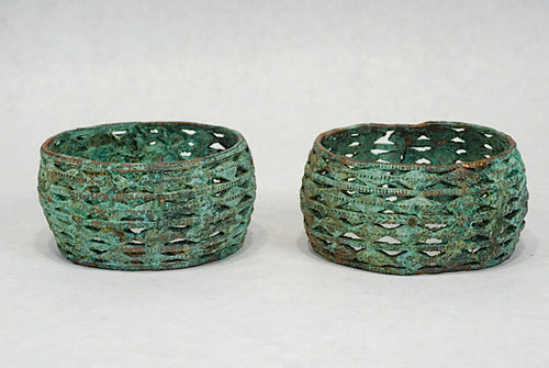 a pair of fine akan anklets