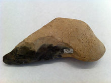 French hand axe, with cortex handle, and black stone