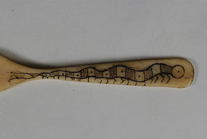 Engraved Inuit bone spoons