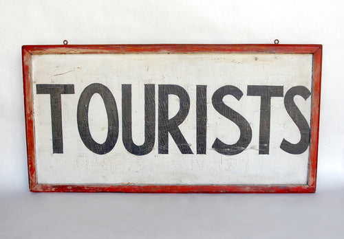 Old vintage tourists sign for sale