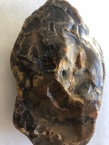 Lower Paleolithic Handaxe with Quartz Micro Crystal Eyes