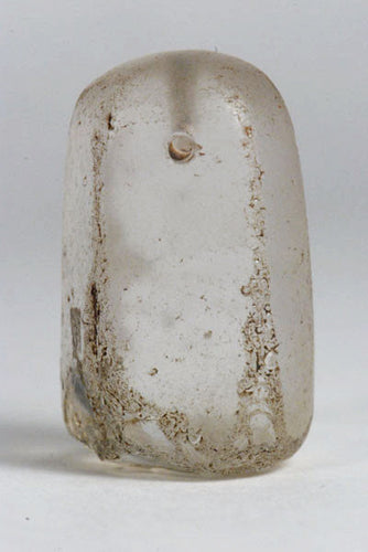 A transparent glass stamp from Western Anatolia