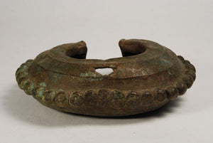 back view of a Dan, Liberia bronze anklet