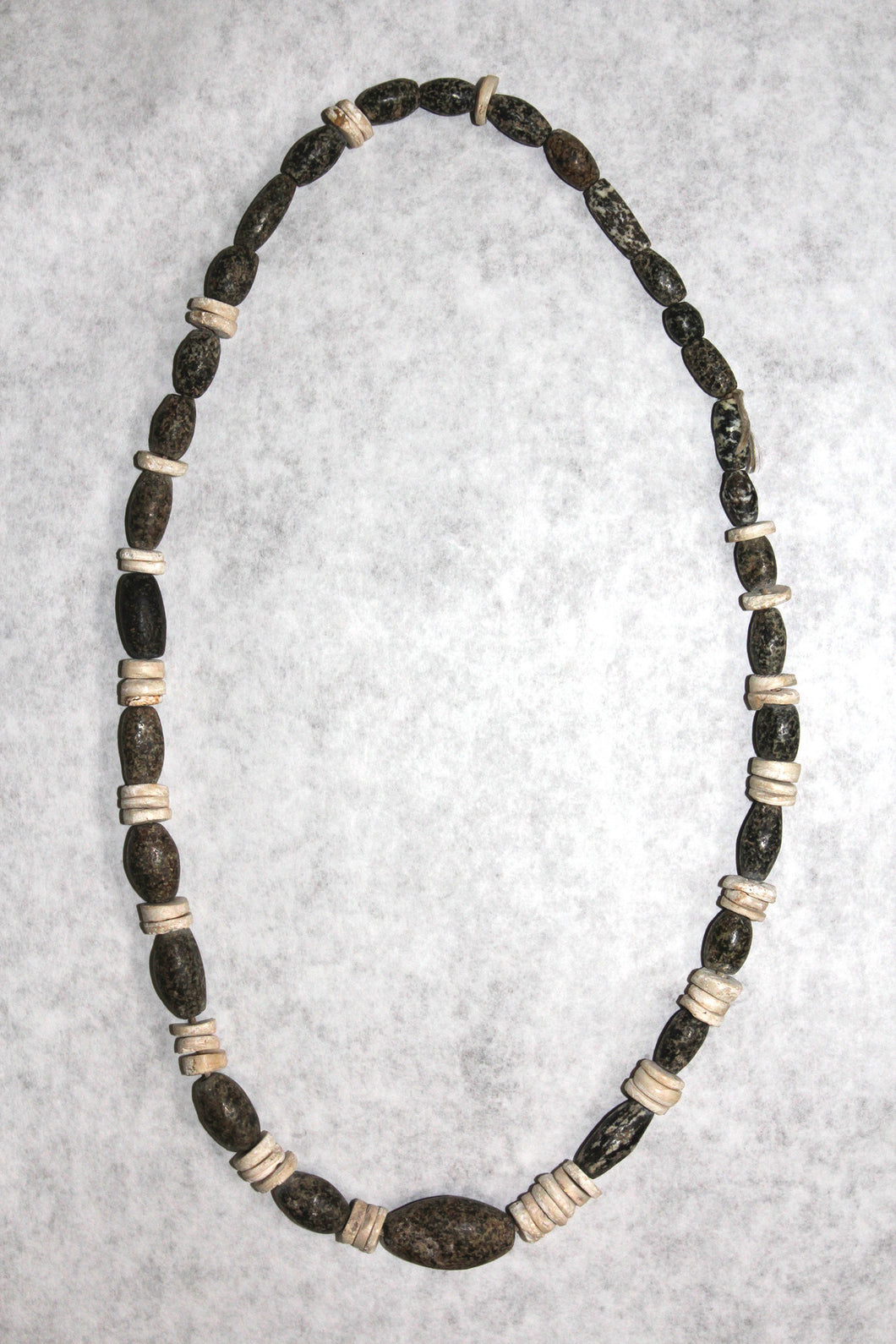 An Ancient California Steatite And Shell Disc Necklace