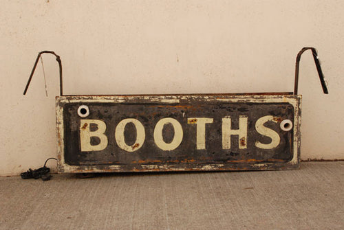 Booth Sign 1920-1930'S America