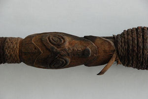 Coastal Sepik New Guinea spear with abstract designs